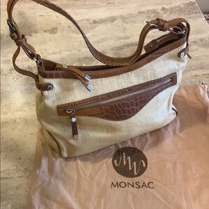 Monsac Tan and Brown Women's Bag
